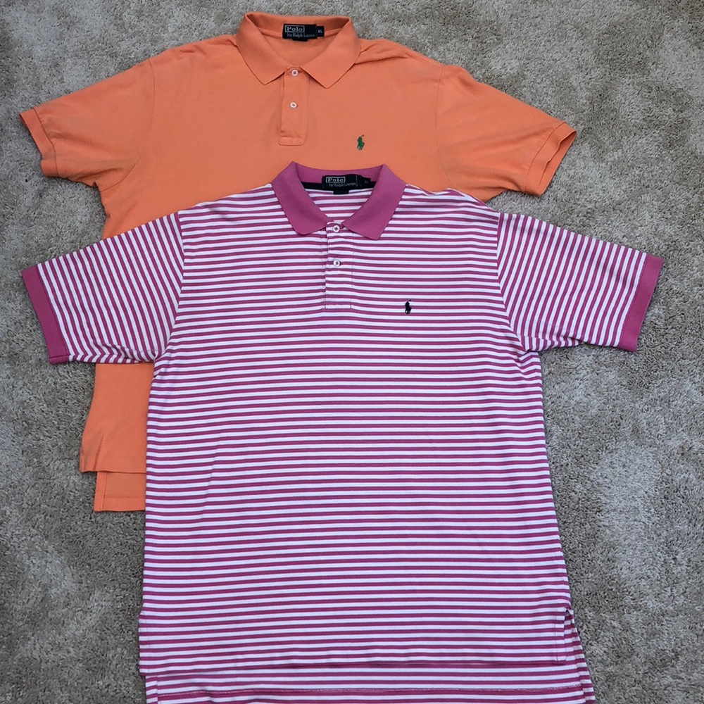 Pair of Men’s Ralph Lauren Polo Shirts Sz XL Golf